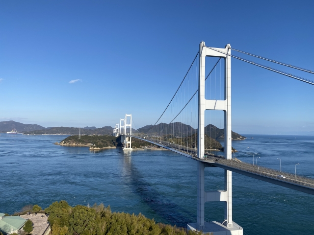 2 1 View Of Kurushima Kaikyo Bridge And Souvenir Shopping In Ehime Tours Go Go Brompton Cycling Tours In Ehime